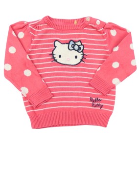 Pull rose rayures HELLO...