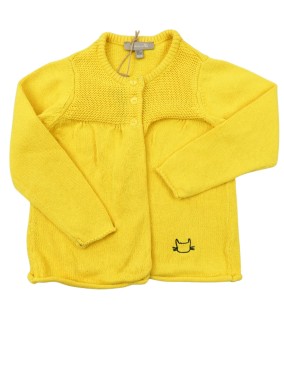 Veste jaune chat GRAIN DE BLE taille 18 mois