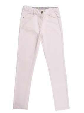 Pantalon jean rose fleurs TAPE A L'ŒIL taille 10 ans