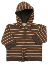 Gilet zippé capuche marron orange KIMBALOO taille 6 mois