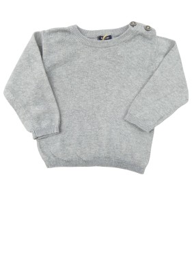 Pull gris uni KIABI taille 6 mois