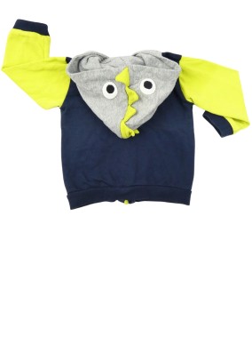 Gilet zippé capuche dino BABYCLUB taille 6 mois