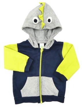 Gilet zippé capuche dino BABYCLUB taille 6 mois