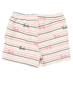 Short blanc rayures BARBIE taille 7-8 ans