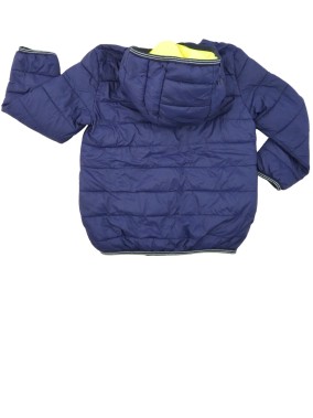 Doudoune bleu jaune fluo GEMO taille 5 ans