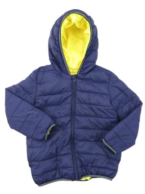 Doudoune bleu jaune fluo GEMO taille 5 ans
