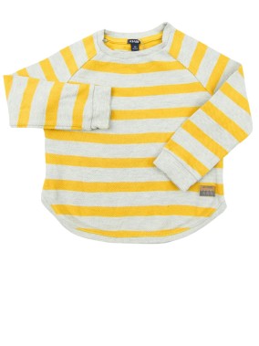 Pull rayures grises jaunes KIABI taille 4 ans