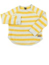Pull rayures grises jaunes KIABI taille 4 ans
