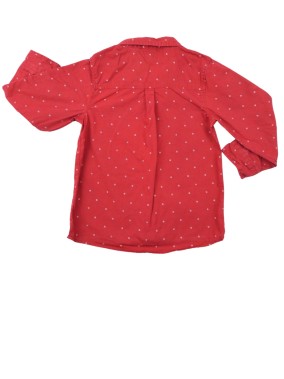 Chemise bordeaux étoiles TAPE A L'ŒIL taille 36 mois
