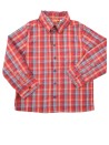 Chemise ML carreaux rouges bleus OKAOU taille 102cm 4 ans