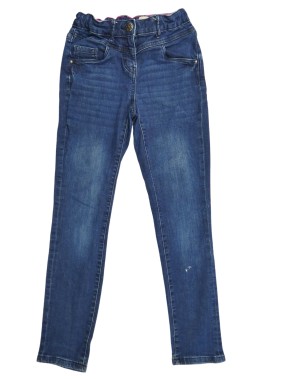 Pantalon jean bleu couture rose PEPPERTS taille 10-11 ans