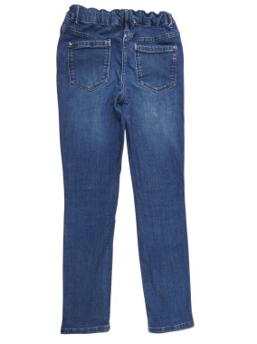 Pantalon jean bleu couture rose PEPPERTS taille 10-11 ans