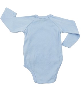 Body ML bleu uni MES PETITS CAILLOUX taille 3 mois