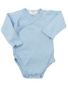 Body ML bleu uni MES PETITS CAILLOUX taille 3 mois