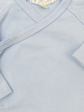 Body ML bleu uni MES PETITS CAILLOUX taille 3 mois