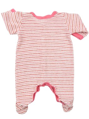 Pyjama éponge rayures PETIT BATEAU taille 1 mois