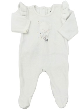 Pyjama 1p blanc mongolfière VERTBAUDET taille 1 mois