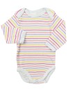 Body ML blanc rayures colorées BEBE REVE taille 3 mois