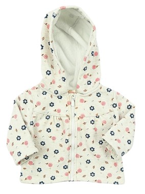 Veste gilet beige fleurs...