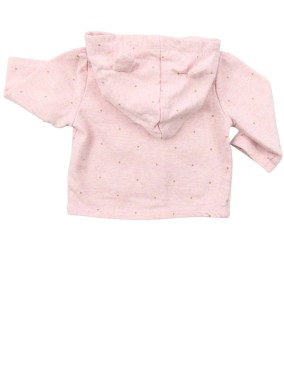 Gilet veste rose panda pois or KIABI taille 3 mois
