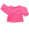 Veste gilet fuschia croisé fleurs GRAIN DE BLE taille 3 mois