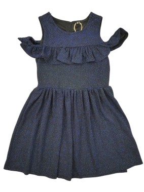 Robe noir paillettes bleues taille 3 ans