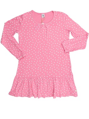 Chemise de nuit rose pois...