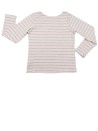 T-shirt ML rose gris nuage argent TEX taille 9-10 ans