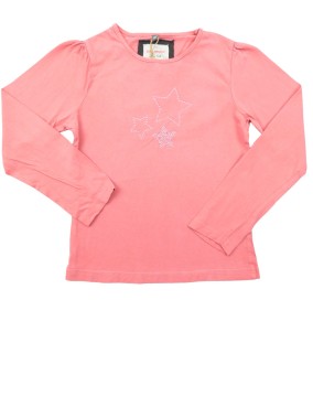 T-shirt ML rose étoiles strass KID'S GRAFFITI taille 10 ans