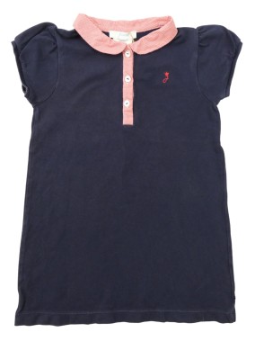 Robe marine rouge col...