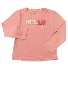 T-shirt ML rose HELLO...