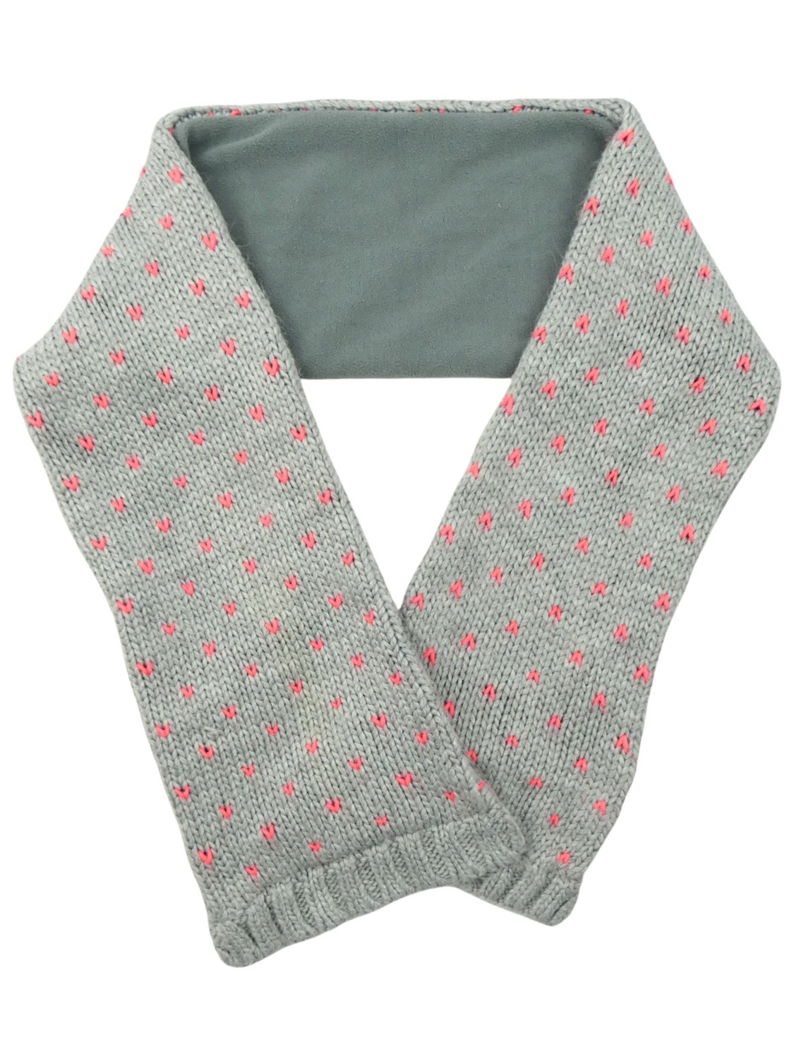 Echarpe grise cœurs roses LILI MARELLE taille unique Echarpe grise cœurs roses LILI MARELLE taille unique