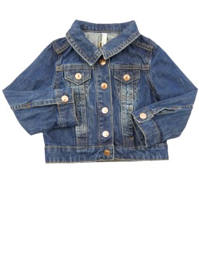 Veste en jean boutons cuivre FPC taille 3 ans