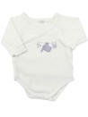 Body ML blanc corde à linge taille 3 mois