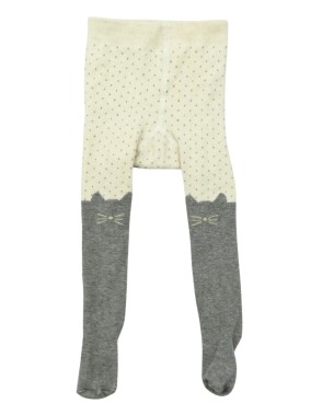 Collants gris beige chat...