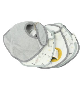 Lot de 5 bavoirs love gris...
