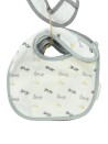 Lot de 5 bavoirs love gris TROIS KILOS SEPT