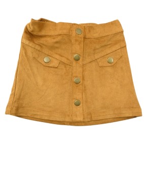 Jupe marron nubuck boutons KIABI taille 3 ans