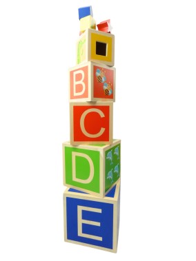 Cubes en bois empilables par 5