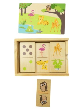 Jeu de dominos en bois animaux PLAYTIVE