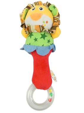 Hochet rouge billes lion...