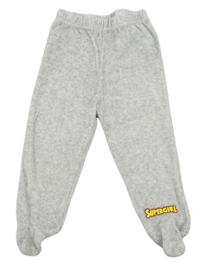 Pyjama 2p avec pied rose et gris SUPERGIRL taille 18 mois