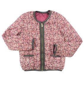 Doudoune fleuri rose IKKS taille 6 ans