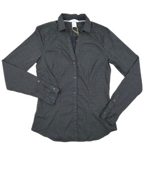 Chemise marine pois blanc H&M taille S