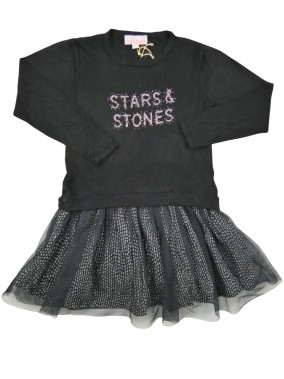 Robe noir jupon voile LISA ROSE taille 4 ans
