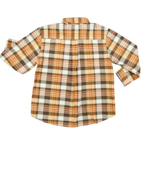Chemise orange marron carreaux WIN&MAX taille 5-6 ans