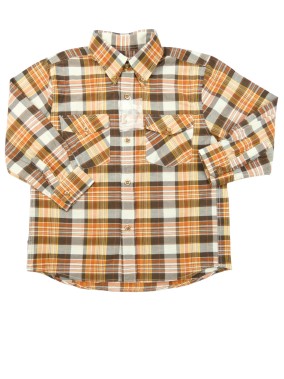 Chemise orange marron...