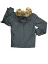 Manteau marine capuche fourrure long U COLLECTION taille 10 ans