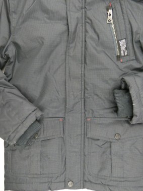 Manteau marine capuche fourrure long U COLLECTION taille 10 ans