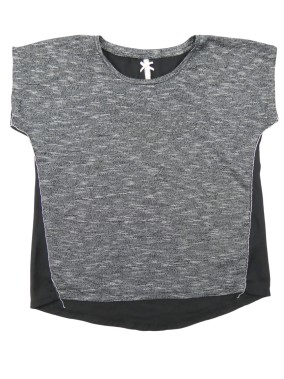 T-shirt MC noir perles argent KAPORAL taille 16 ans